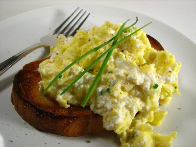 Ricotta eggs on sourdough